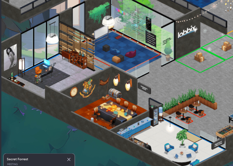 Lounges, meeting rooms e cafezinho